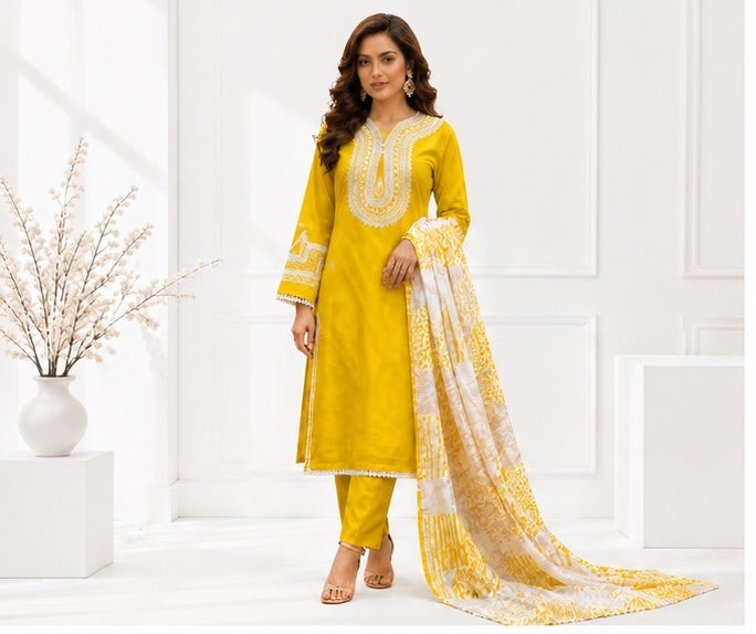 Noor&Needle – Luxe Sequin Embroidered Georgette Set