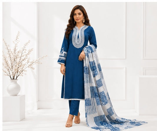 Noor&Needle – Luxe Sequin Embroidered Georgette Set